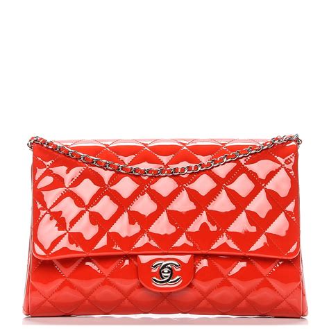 chanel patent clutch with chain|chanel clutch with chain price.